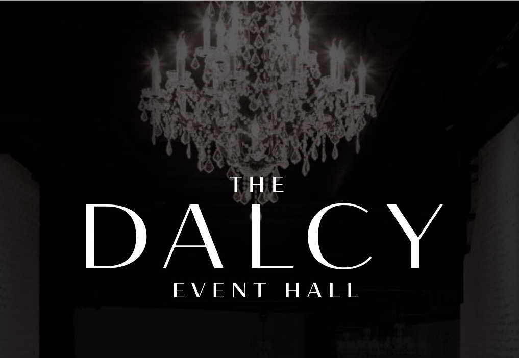 The Dalcy logo an image of a chandelier behind.